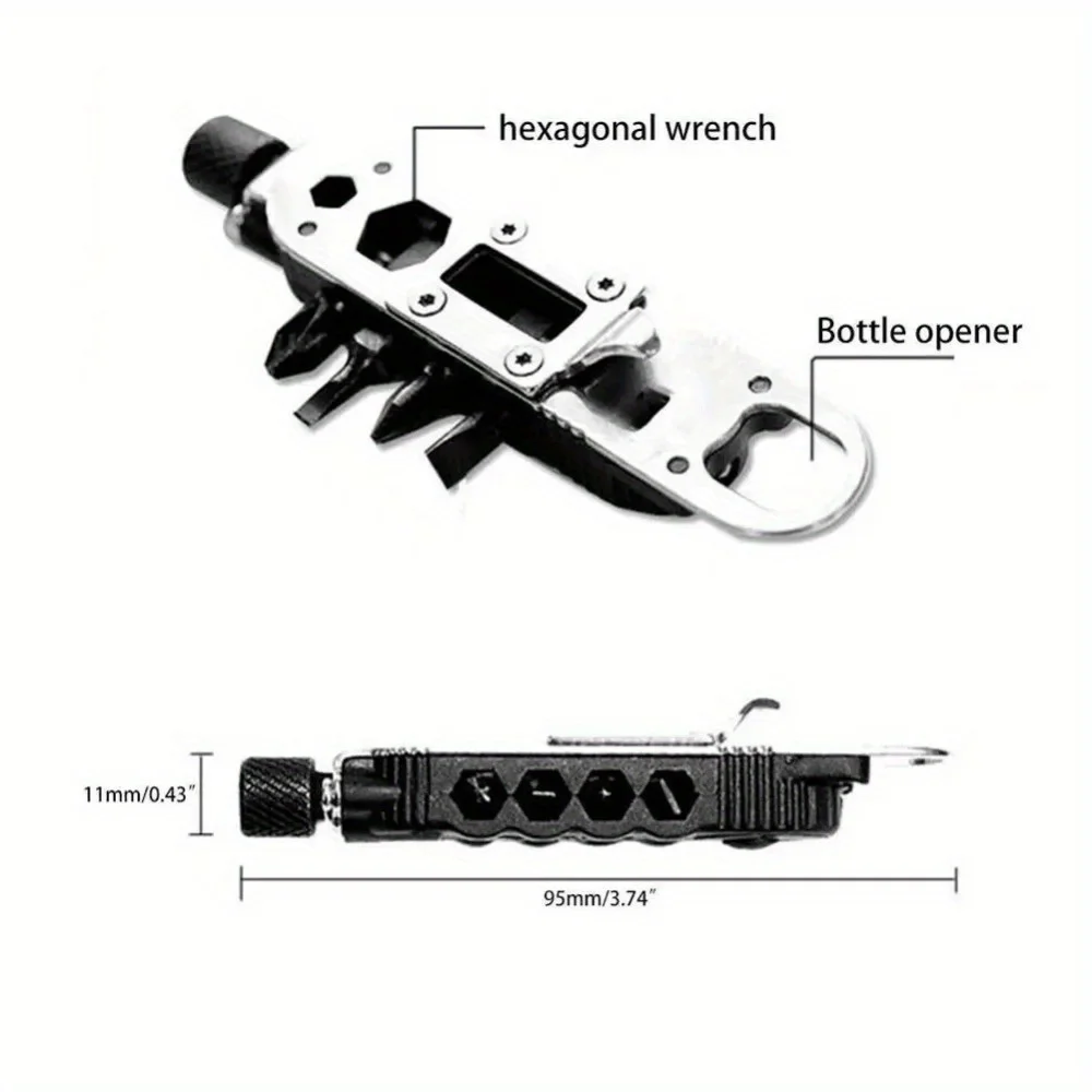 Multifunctional Mini Screwdriver Outdoor EDC Keychain