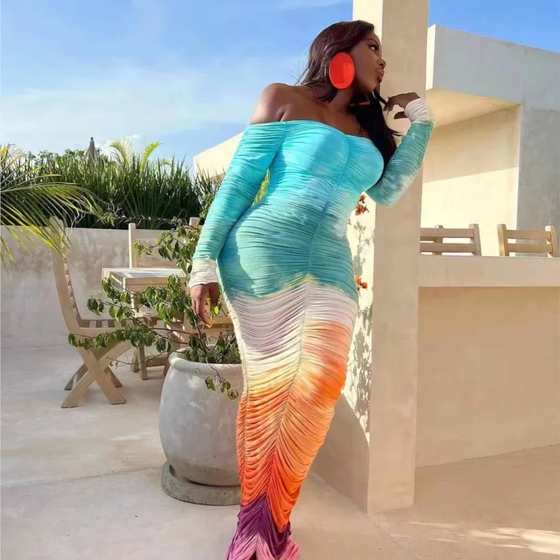 

Beach Dress Women 2023 Bikini For Cover Up New Print Spandex Summer Swim Suit Clothing Swimsuit Kaftan Outings The Swimwear