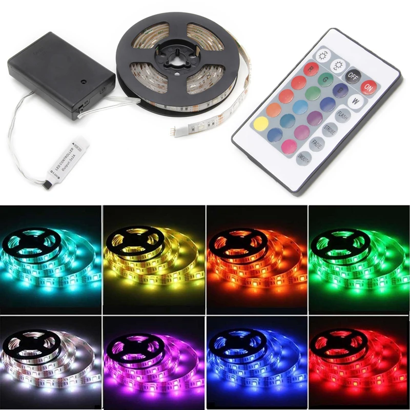 Водонепроницаемая гибкая светодиодная лента M6CF RGB 50-200 см 5050 + пульт