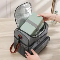 Portable Picnic Bag Grey Heat Preservation And Cold Preservation Thickening And Increasing Easy To Carry Sealing Leak-proof Blue 2