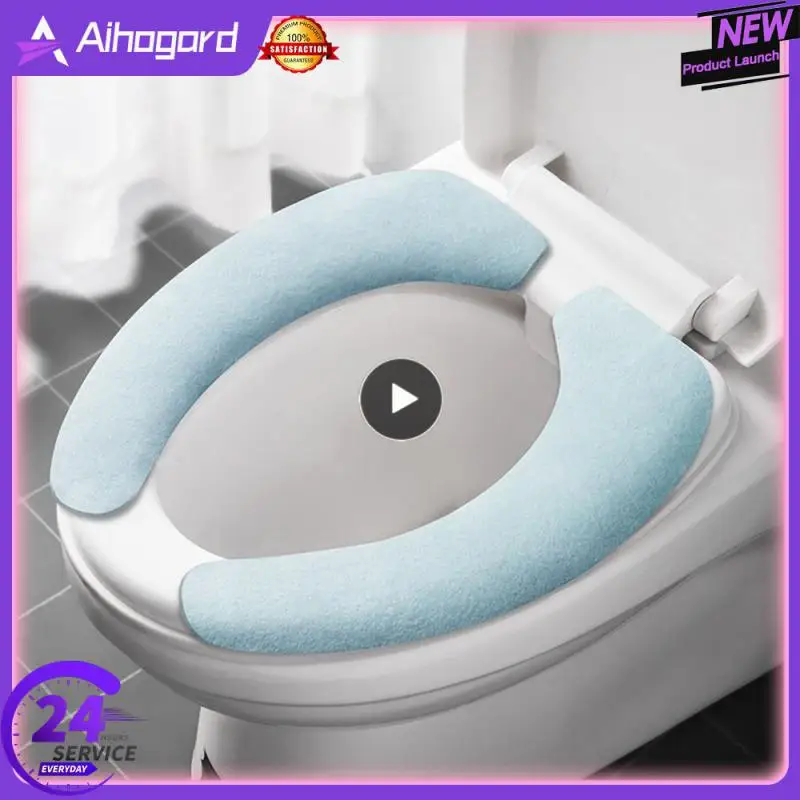 1 Pz Coprisedile Universale Per Wc Soft Wc Paste Toilet Sticky Seat Pad Lavabile Scaldino Per Bagno Coperchio Del Sedile Cuscino Solido