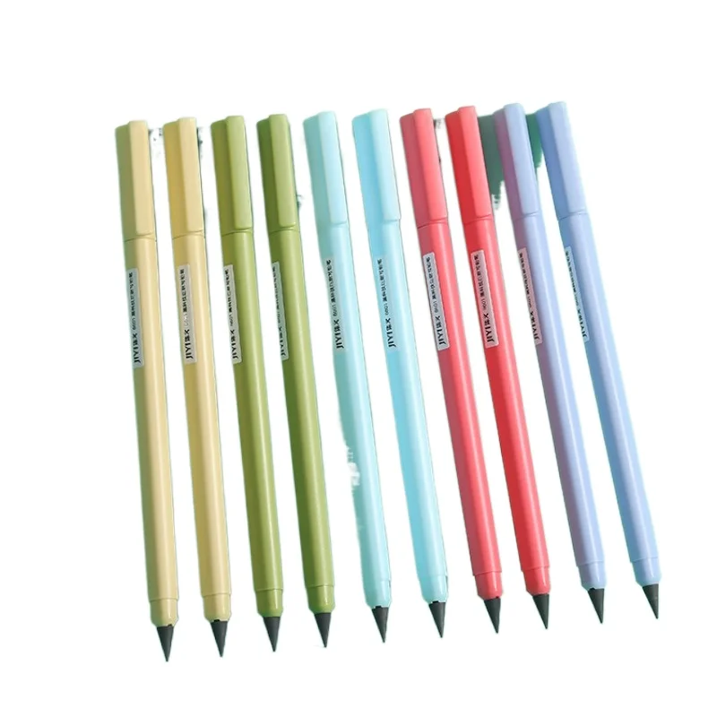 

Eternal Pencil HB graphite triangular penholder School supplies for students Anti-myopia Pens extensible pencil morandi canetas