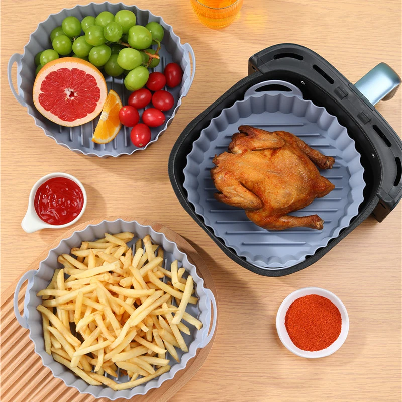 Juingio 2 Pezzo Cestino Per Friggitrice Ad Aria In Silicone,8.5