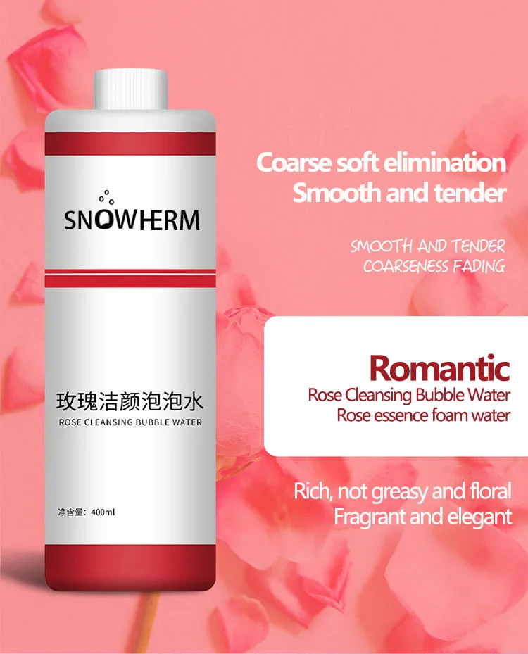 Rose Cleansing Bubble Water Active Oxygen Magic Solution for Automatic Machine Beauty Instrument Facial Skin Care facial bubble beauty device