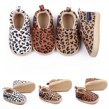 Scarpe Casual per bambini in morbida pelle PU leopardo moda neonato Sneaker neonati ragazzi ragazze neonato bambino primi camminatori 0-18 mesi 1