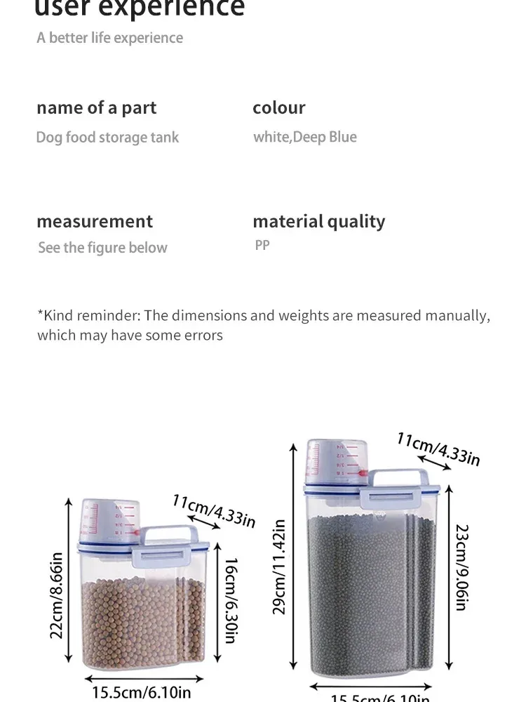 Description Picture 4 of itemMulti-Functional Airtight Container - Bathroom Soap/Laundry Dispenser & Pet Food Storage, Large & Easy-Clean