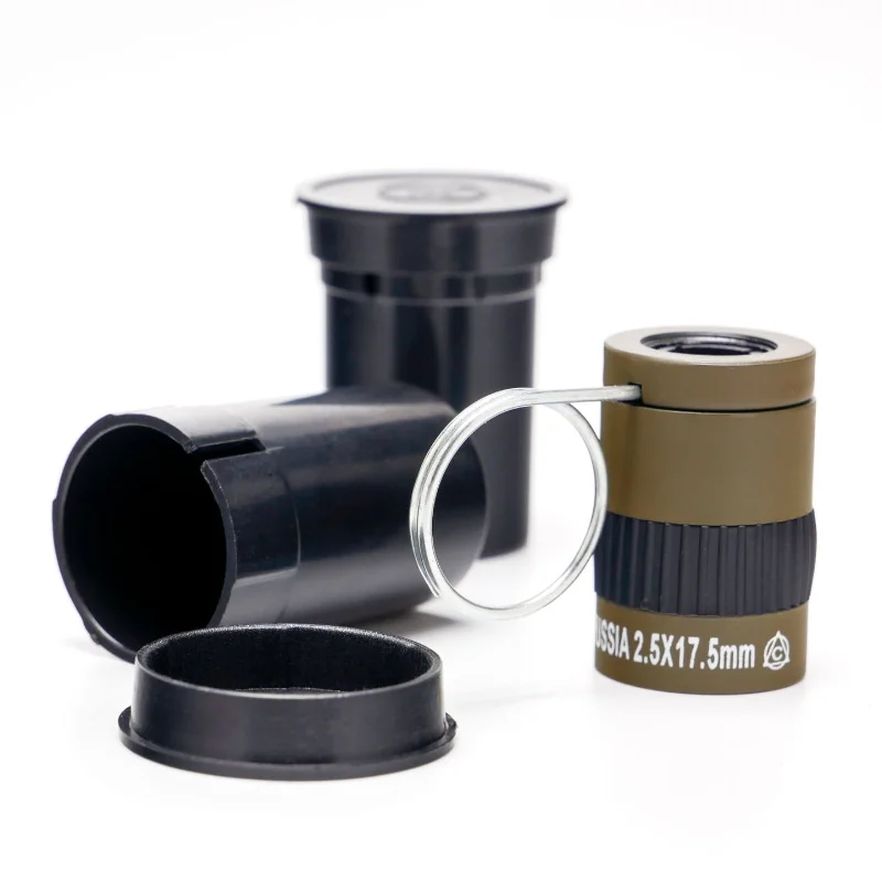 Mini Pocket Miniature Monocular Telescope, Student Finger Buckle Telescope, Hunting and Tourism, New, 2.5X17.5mm 6