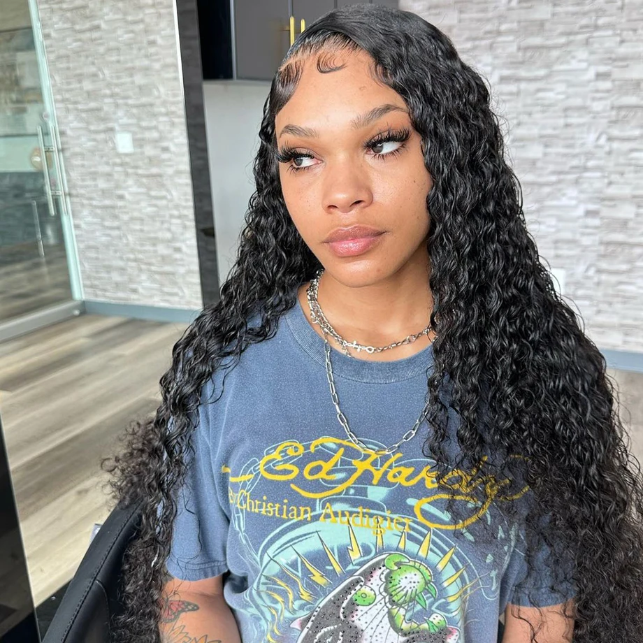 

Парик из натуральных бразильских волос 13x 6, с глубокой волной, 13x4