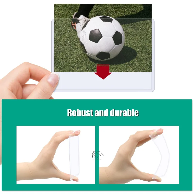 1-10pcs Clear Hard PVC Plastic Card Protectors Horizontal Version 3x4 Inch Football Baseball Sport Star Holder card protector