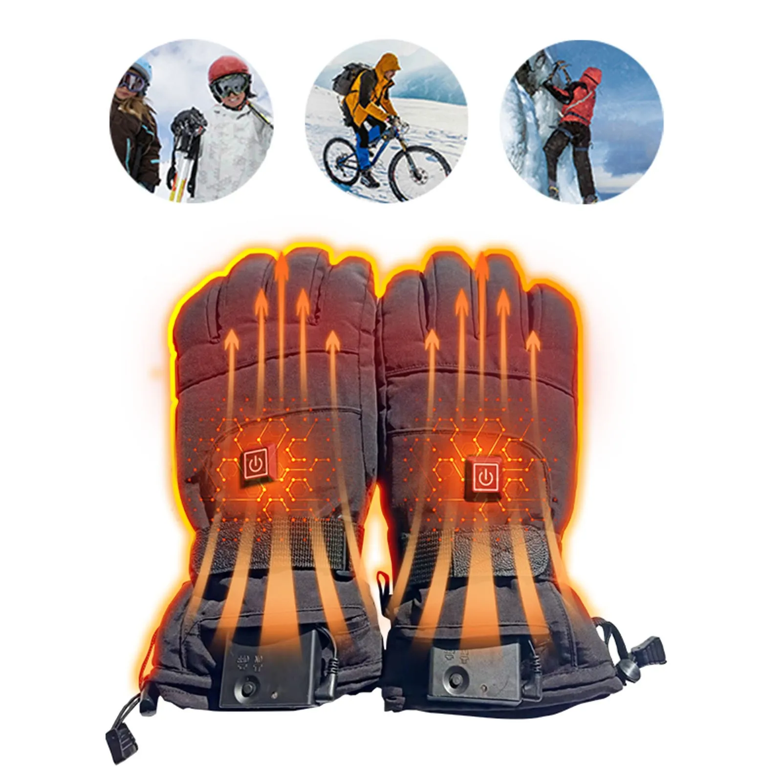 HandForMenHeatingForWinterFishingBatteryHeatedSnowGloves