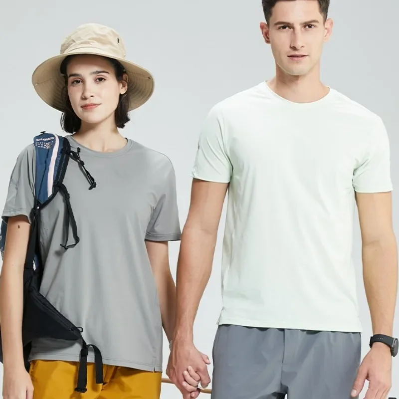 Mens Fitness Running T-shirt Gym Jogging Sports Clothes Male High Quality Fitness Short Sleeve Top Elastic Quick Dry Sports Tees