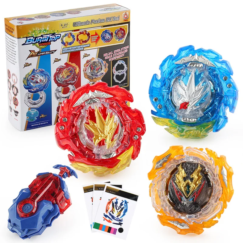 

Takara Tomy Beyblade Burst Bursting Top Toy B-203 Combination DX Three In One Set Combat Top with Launcher Birthday Gift