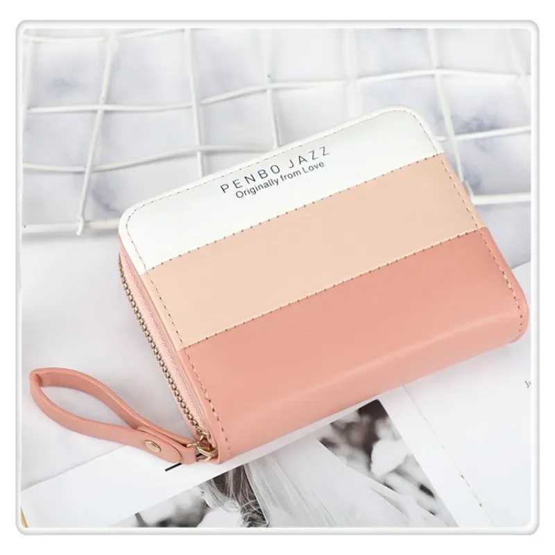 

Новый Кошелек, женский короткий кошелек в Корейском стиле, маленький кошелек на молнии, кошелек двойного сложения с несколькими кармашками для карт