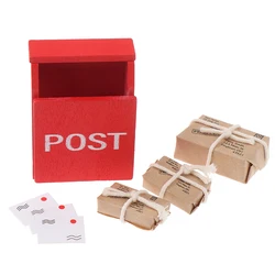Miniature Wooden Mailbox - Dollhouse Fairy Garden Accessory (One size)