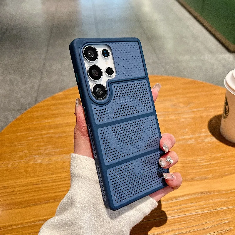 Fashionable Heat Dissipation Magnetic Phone Case with Breathable Design and Wireless Charging Compatibility