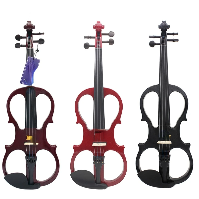 

Factory direct hair multi-color ribbon accessories high end electronic violin with pickup