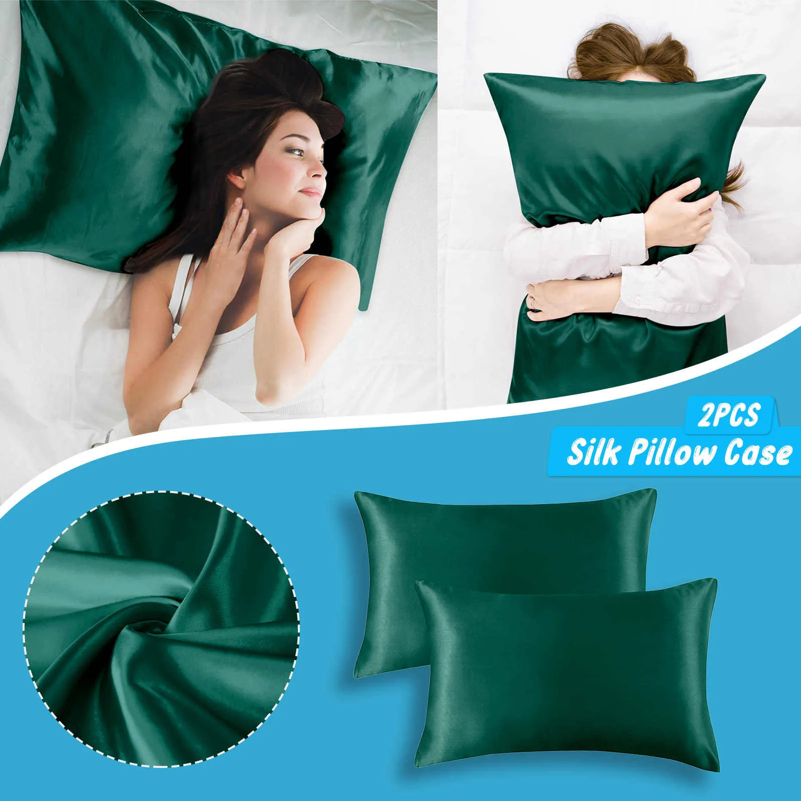 플란넬 베개 케이스 새틴, 봉투 인치 표준, 20x26 커버, 클로저 사이즈 케이스, 야외 대형 베개, 2 개