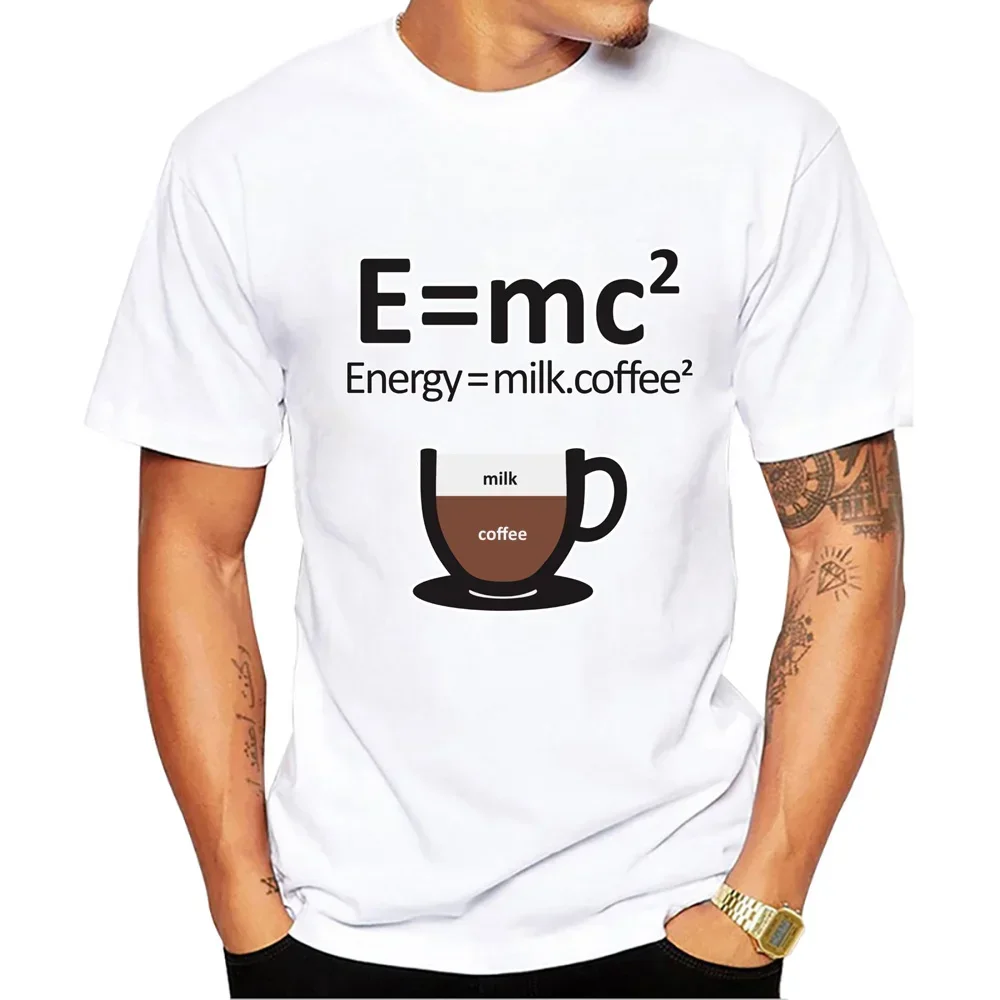 

2024 Мужская модная энергия молока кофе дизайнерская фотография необычная Печать Топы