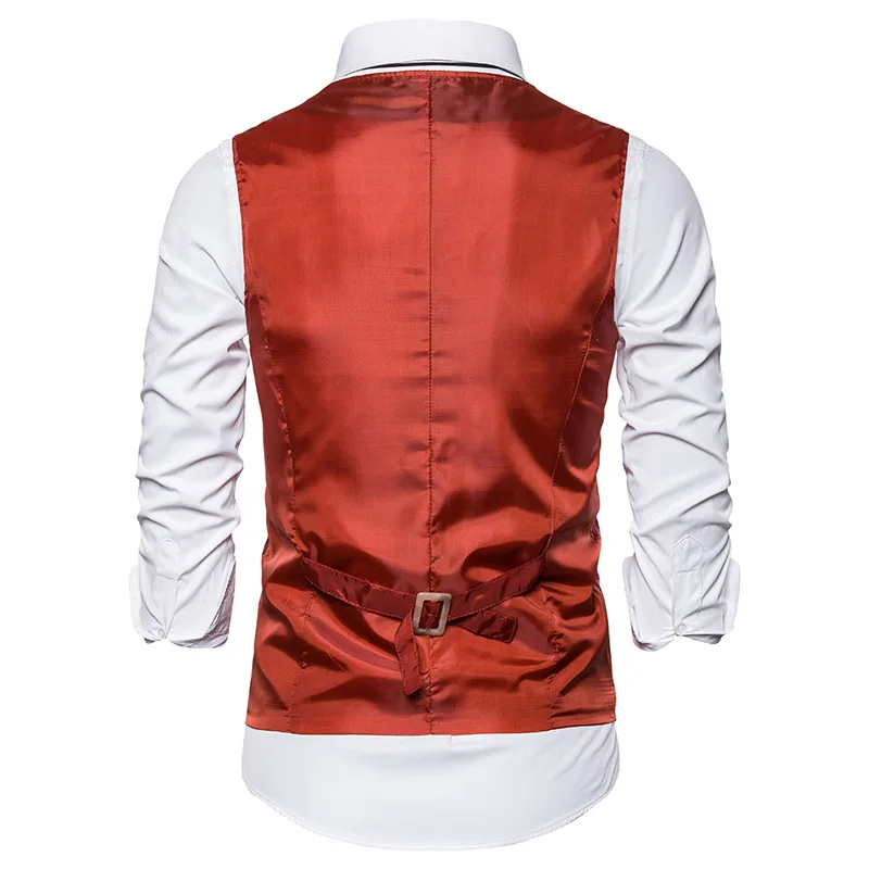 Dress Vests Men's Business Banquet Wedding Party Groom Suit Vest Size XXL-S