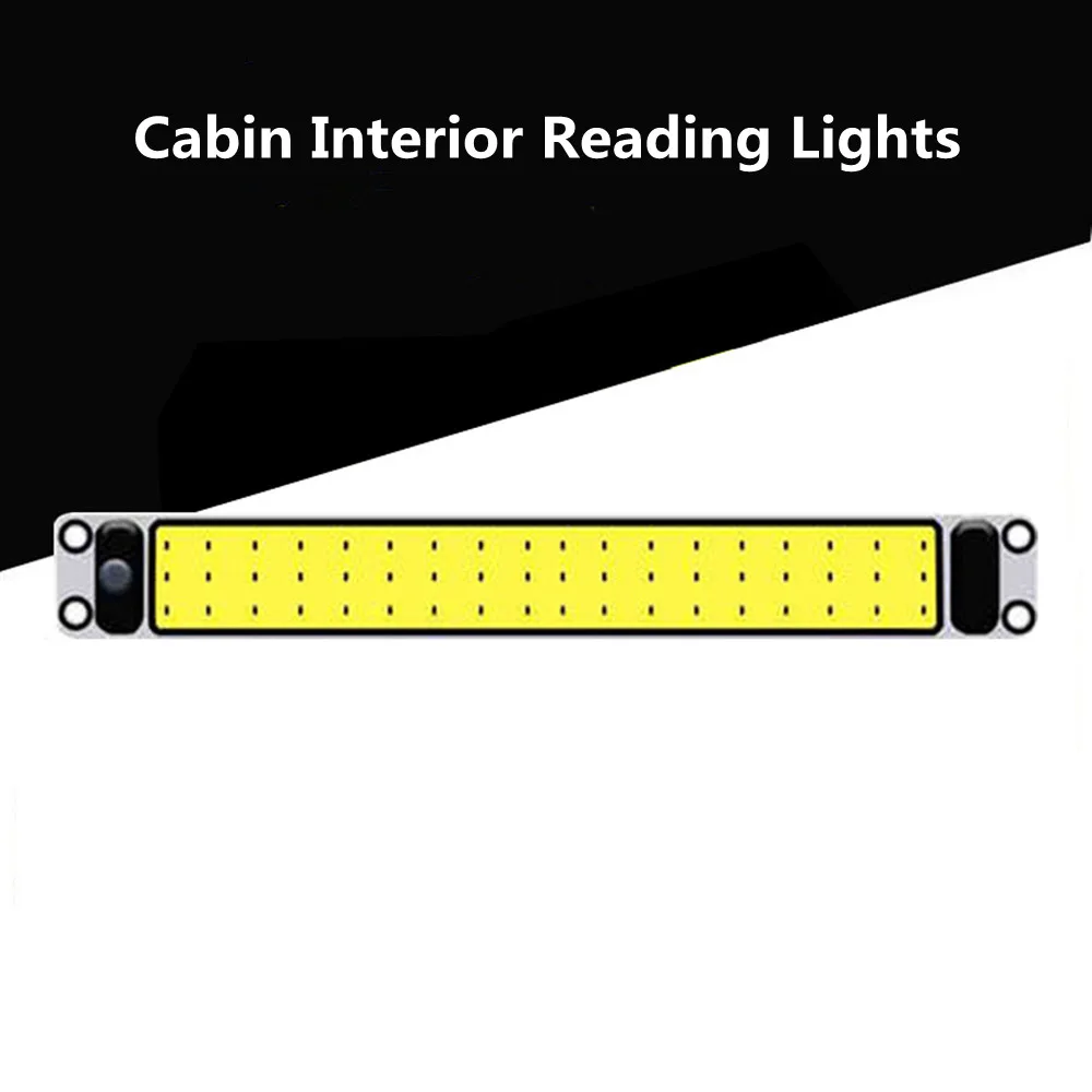 

Car van compartment interior light led cab cob reading light 12v-24v 30cm