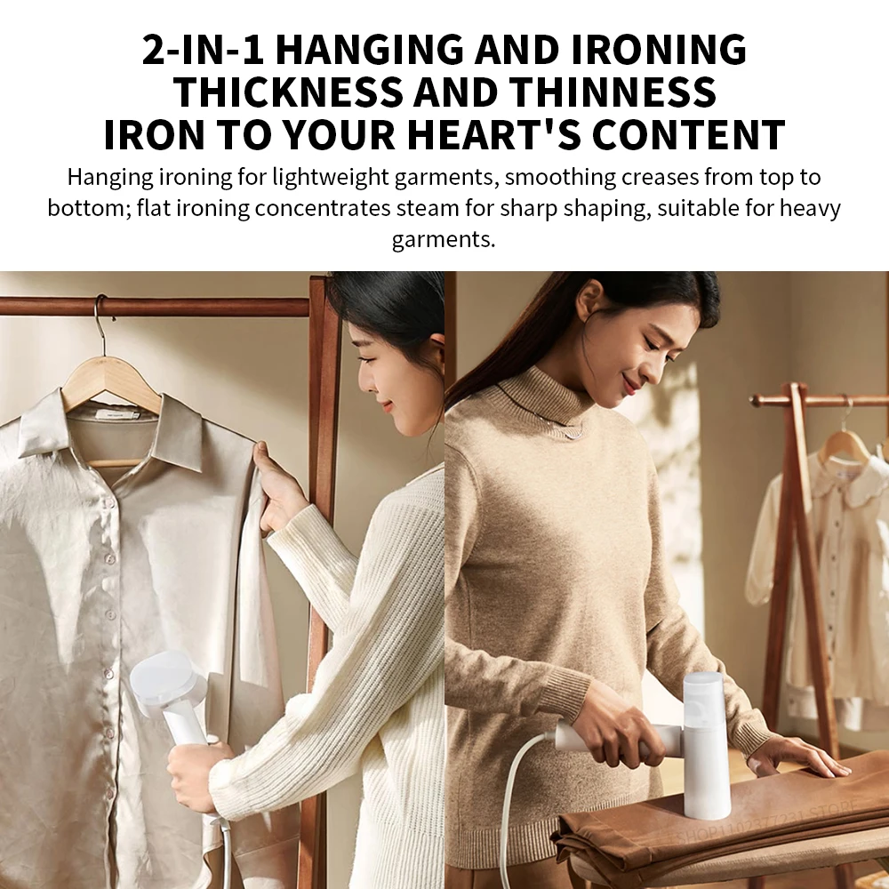 الأصلي XIAOMI MIJIA مكواة بخار محمولة باليد، منظف...