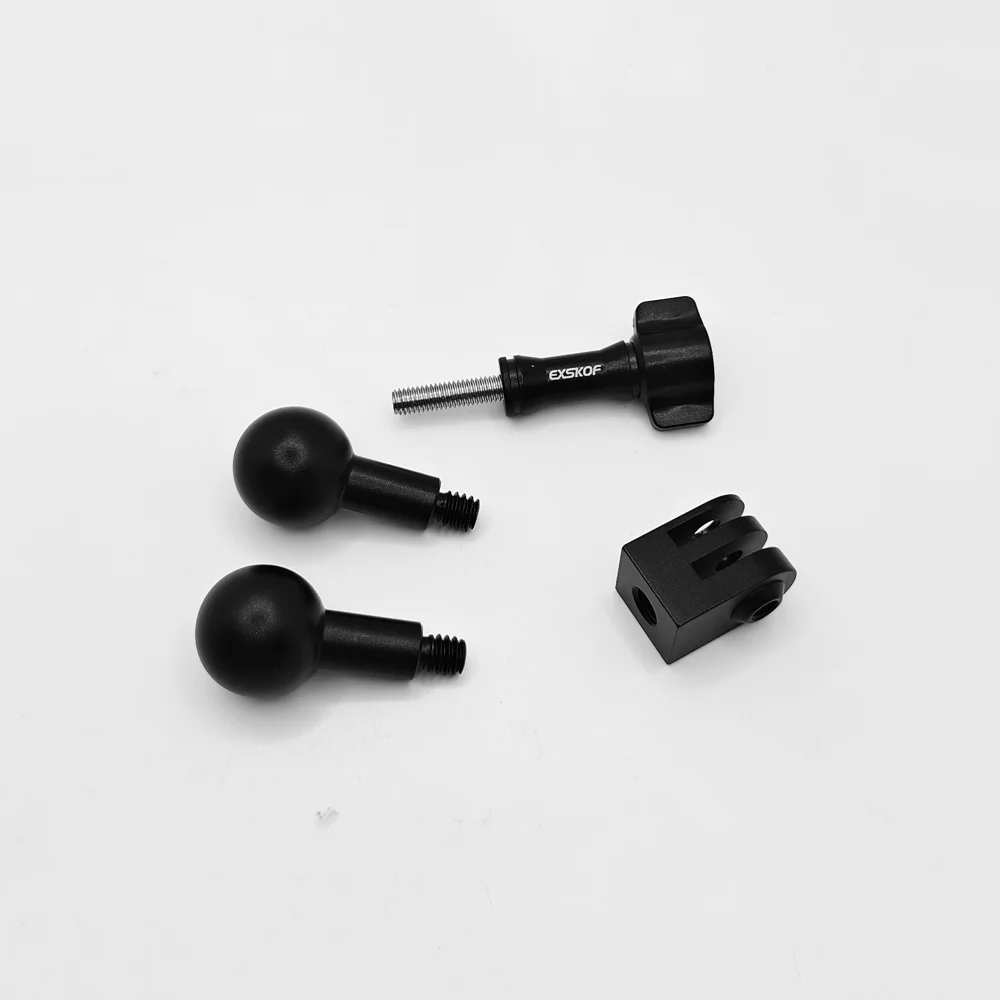 4-in-1 2cm Aluminum Ball Head Mount 1/4"-20 Threaded Metal Adapter for GoPro SJCAM insta360 DJI OSMO Action Aamera Accessories