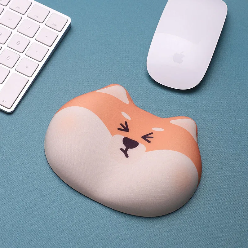 Mouse Pad Wrist Rest Keyboard Wrist Rest 3D Dog Cute Kawaii Mousepad Memory Foam Keyboard Hand Pad Computer Mouse Pads Gel mouse pad gaming mousepad wrist pad