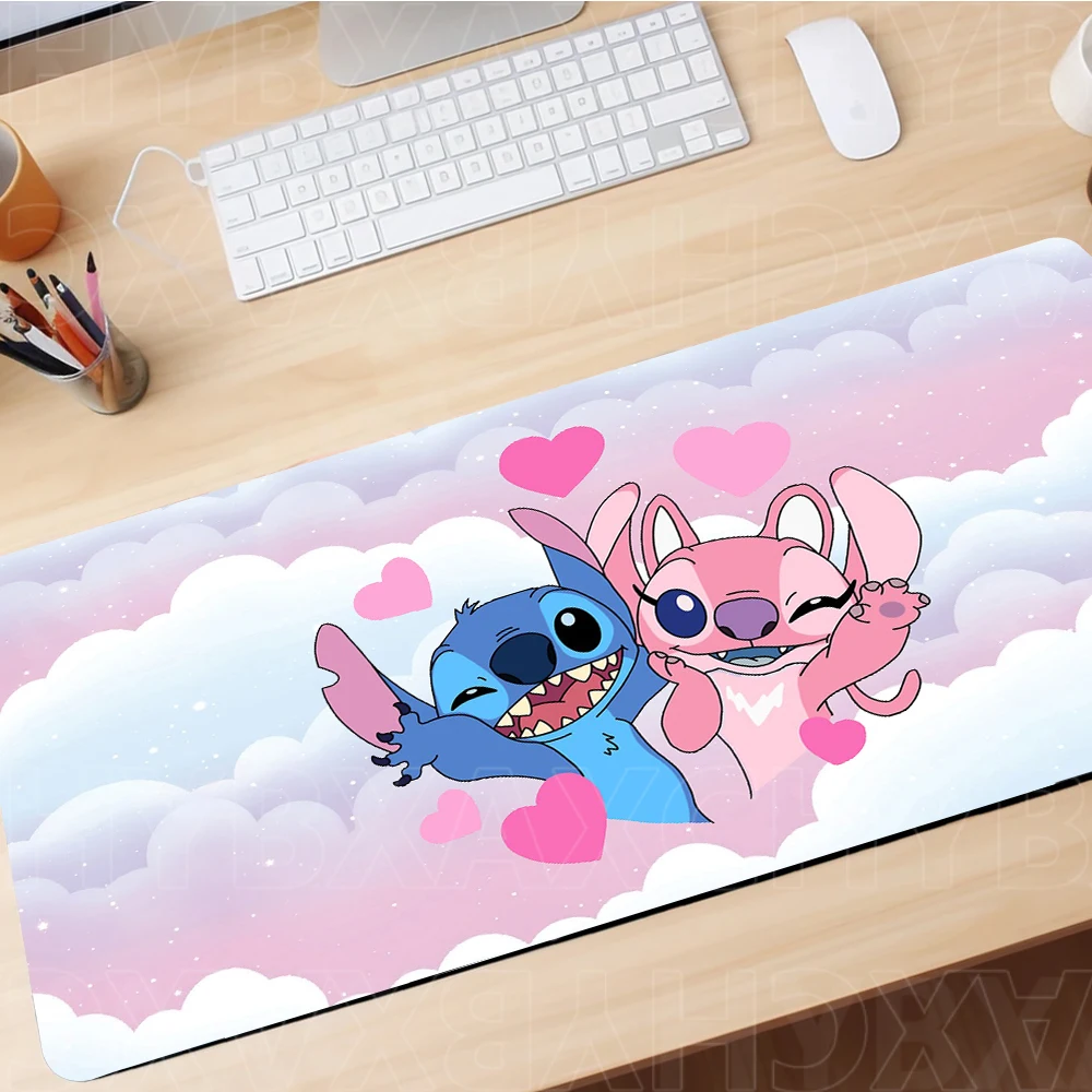 Large Kawaii Stitch Anime Mouse Pad - Non-Slip Gaming Desk Mat