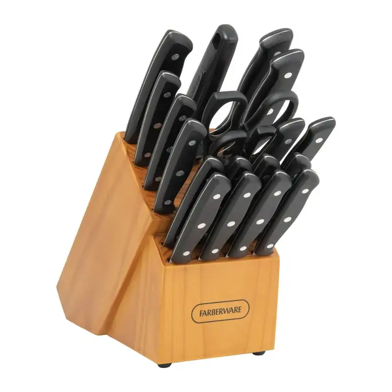 

20-Piece Triple Kitchen Knife Block Set