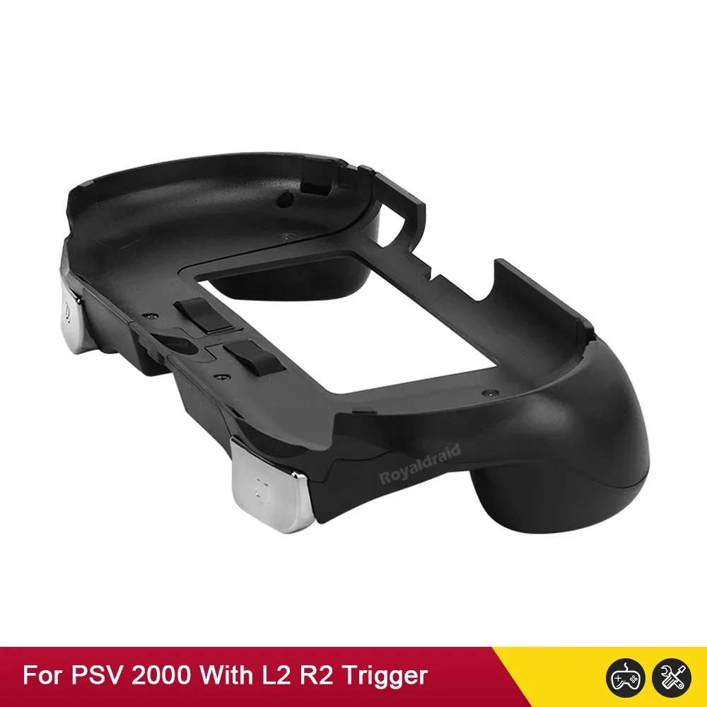 Controle de Jogo Preto e Branco para PS Vita 2000 PSV 2000 PSV2000, Capa de Joystick com Botão de Gatilho L2 R2