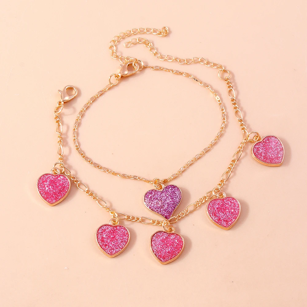 Aihua Boho Collana color oro con cuore rosso e ciliegia Collana romantica dolce semplice con clavicola per regali di gioielli di moda collare da donna  36