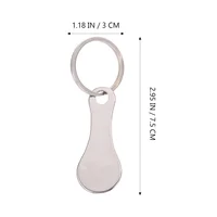 6/8/12Pcs Key Ring Metal Shopping Trolley Tokens Convenient Trolley Tokens Trolley Tokens Keyring Shopping Cart Token Solver 2