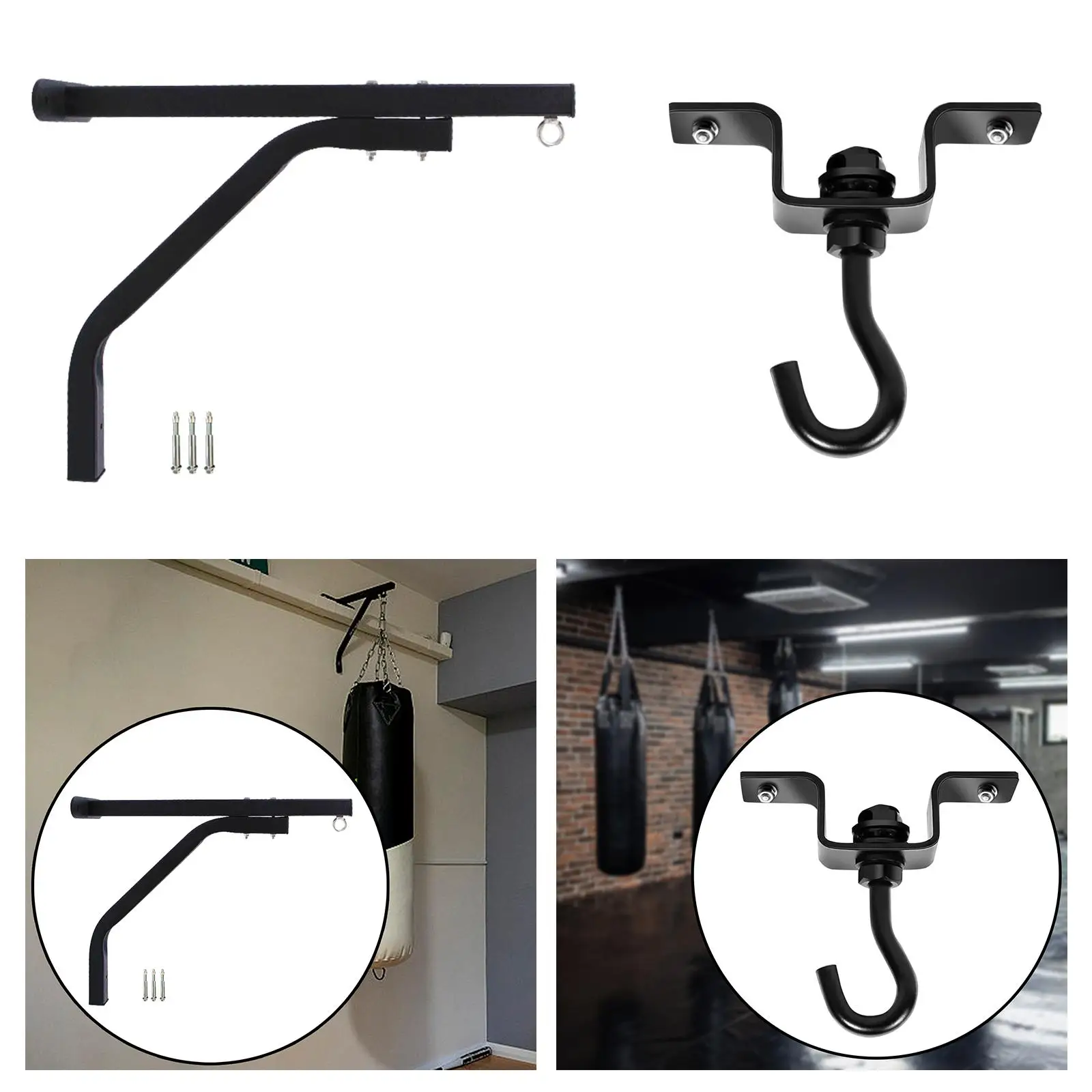Wall Mount Heavy Bag Hanger Multifunctional Rack Iron Punching Bag Bracket for Mma Fitness Training Boxing Kick Boxing Muay Thai Wall Mount Heavy Bag Hanger Multifunctional Rack Iron Punching Bag Bracket for Mma Fitness Training Boxing Kick Boxing Muay Thai