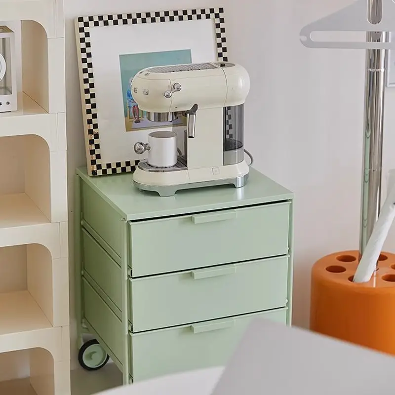 Nordic Movable Storage Cabinet Home Light Luxury Bedside Table Creative Modern Bedroom Small Cabinet Fashionable Storage