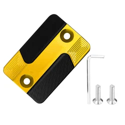 Enhanced Motorcycle CNC Front Brake Fluid Reservoir Cover Cap (Gold)