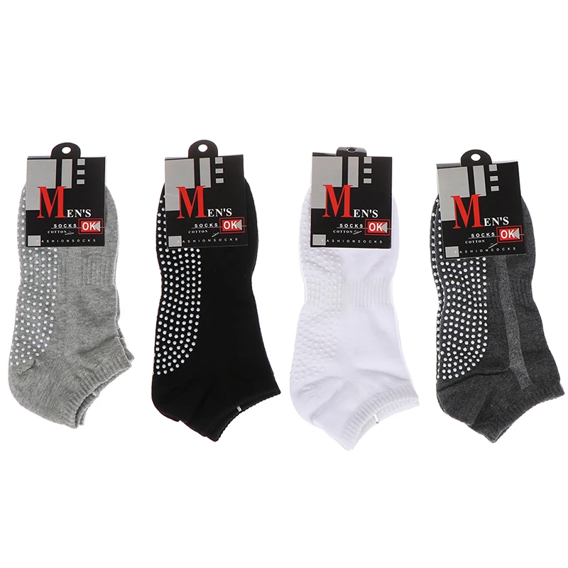 

1 Pair Men's Cotton Non-slip Yoga Socks Breathable Anti Skid Floor Socks