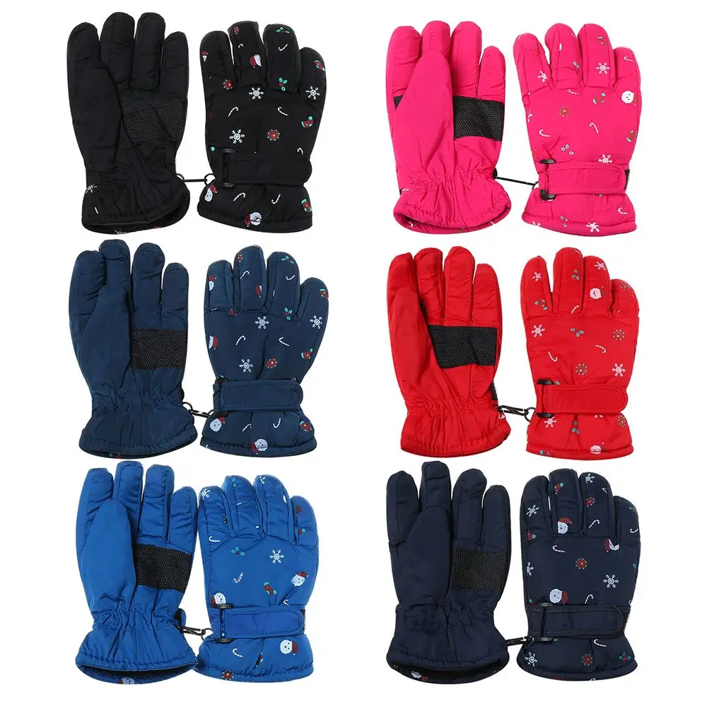 Mountaineering Children Kids Winter Must Non-slip Snow Snowboard Children Ski Gloves Windproof Waterproof Long-sleeved Mitten