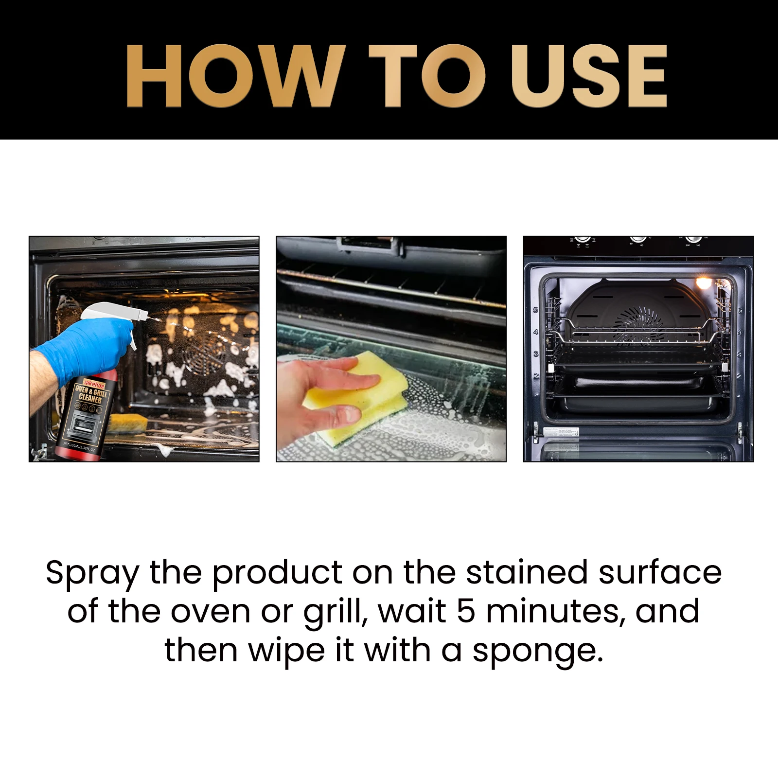 100/200/300/500ml Cooktop Oven Foam Cleaner Oven Grill Stain Deodor Deodor Degreaser