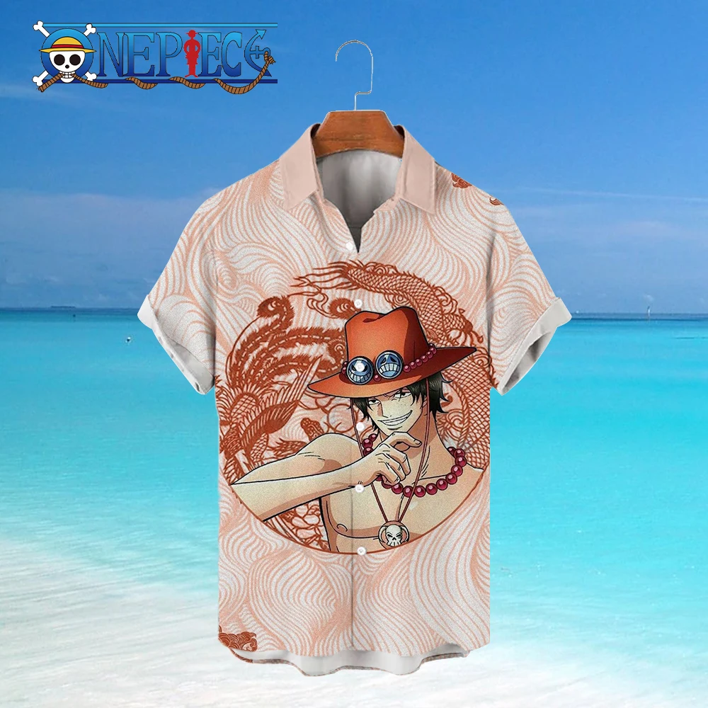 MANOF／2025 LAYER SHIRT ONE PIECE 2024 Monkey D Luffy Blouse Summer Men's Shirts Tops Oversize