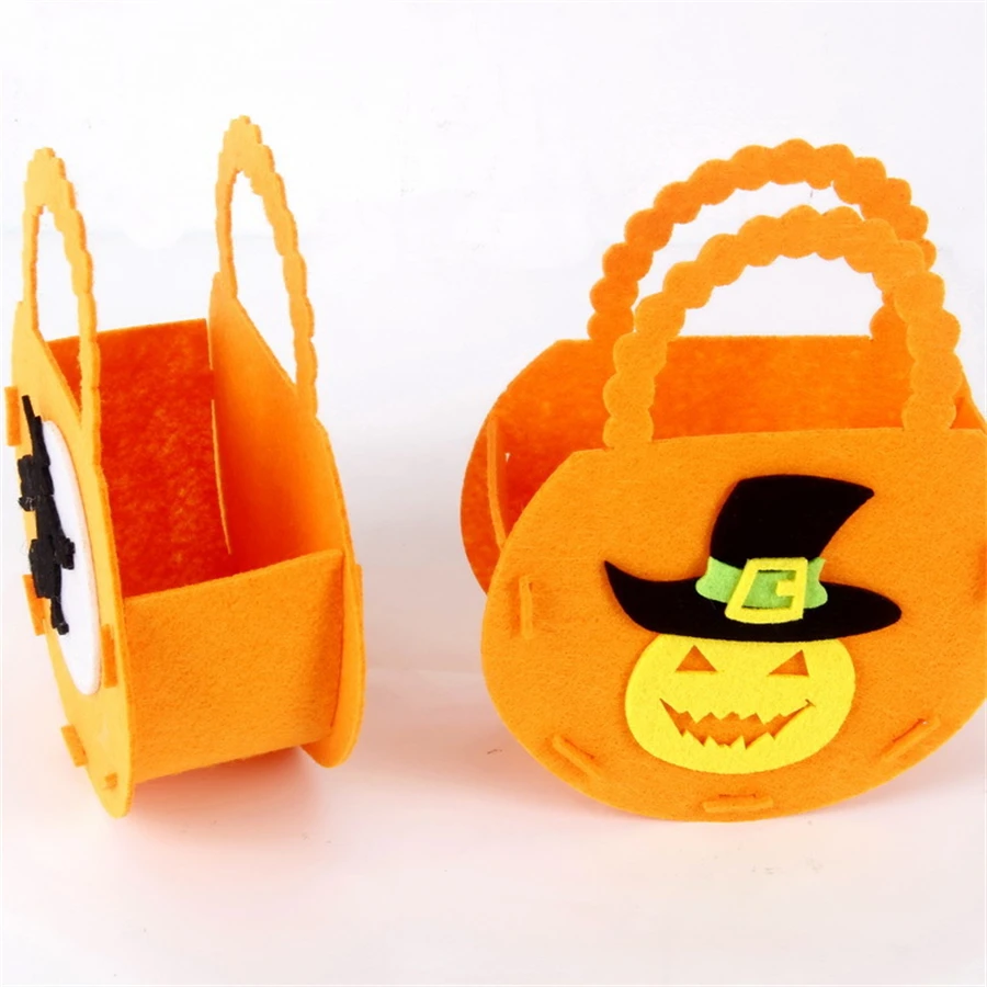 1 Halloween Candy Tote Bag, DIY Holiday Props Bat Pumpkin Candy Bag Halloween Bag