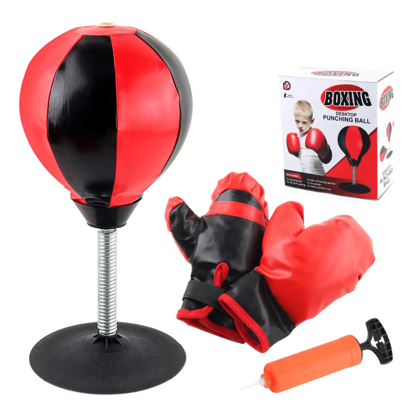 Children's Boxing Punching Bag Gloves Vertical Training Equipment