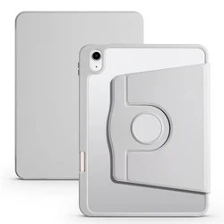 360 Rotating Acrylic Tablet Case with Pencil Holder - Sleek Protection for Matepad 11.5S 2024 (Gray)