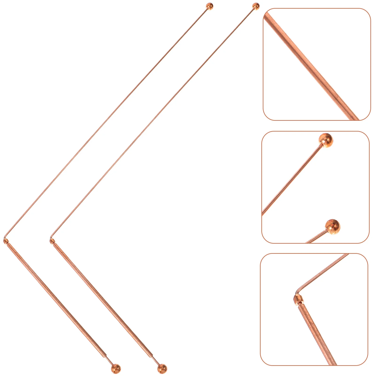 

Медные скребковые стержни, 2 шт., украшения для девичника, металлический инструмент, для воды, улицы, дайвинга, полезная форма ручки