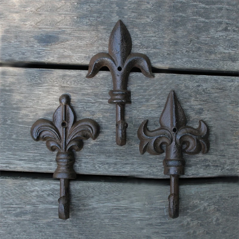 European crown retro cast iron forged coat hook coat decoration wall decoration outdoor home metope accessories 1pcs wall mount hooks multi purpose hooks metal hook antique hooks