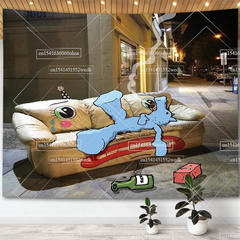 Quasimoto The Unseen Album Cover Posters Funny DJ Meme Tapestry Wall Hanging Hip Pop Tapestries Aesthetic Room Decor Tapestrys