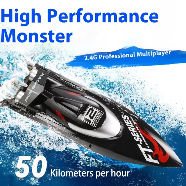 New RC brushless electric speedboat model 2.4G FT012 competitive high-speed 50KM/H remote control boat adult toy 1