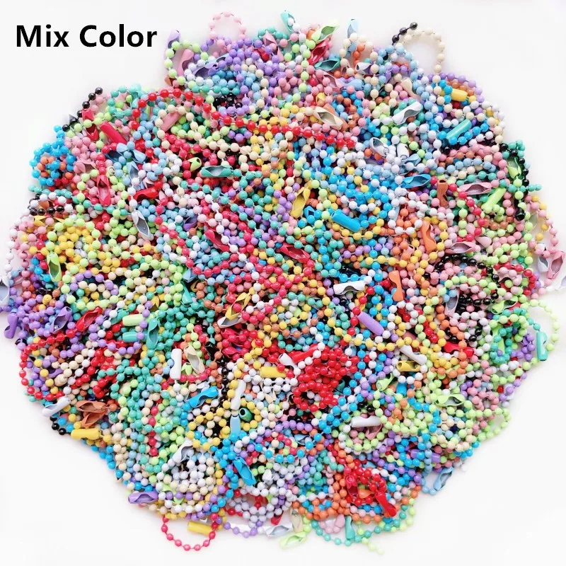 50/80pcs 11.5mm Ball Bead Chains Diy Keychain/Dolls/Label Hand Tag Connector Bracelet Jewelry Making Accessorise Wholesale images - 6