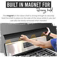 Stovetop Storage Solution Space-saving Solution Magnetic Stove Spice Rack Heat-resistant Organizer for Universal Stoves Non-slip 2