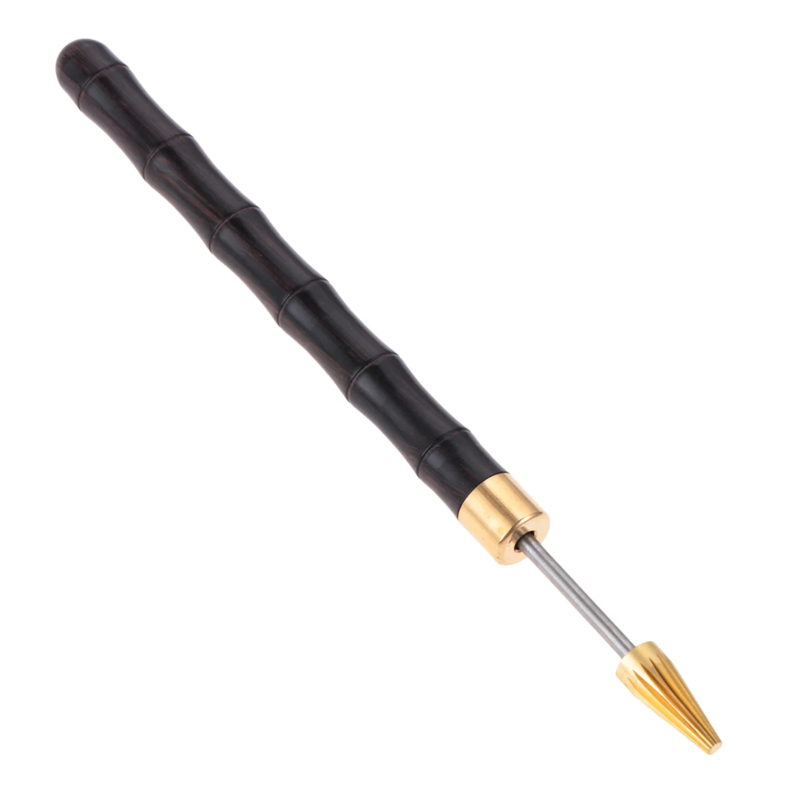 1pc Leather Edge Oil Pen Sandalwood Handle Stainless Steel Mast Dye Pencil Applicator Quick Paint Roller Tool for Le