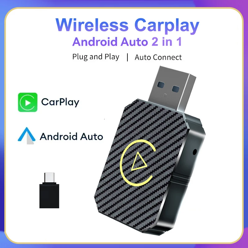 Adattatore Wireless CarPlay 2025 – WiFi 5.8 GHz, Bluetooth 5.3, Plug And Play Per Auto Dopo Il 2016, Compatibile IPhone (iOS 10+) - 3